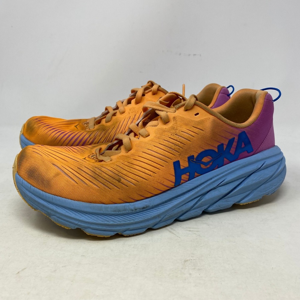 Hoka Rincon 3 Wide‎ Women 9.5D Orange Fuchsia Running Shoes 1121371-MOCY